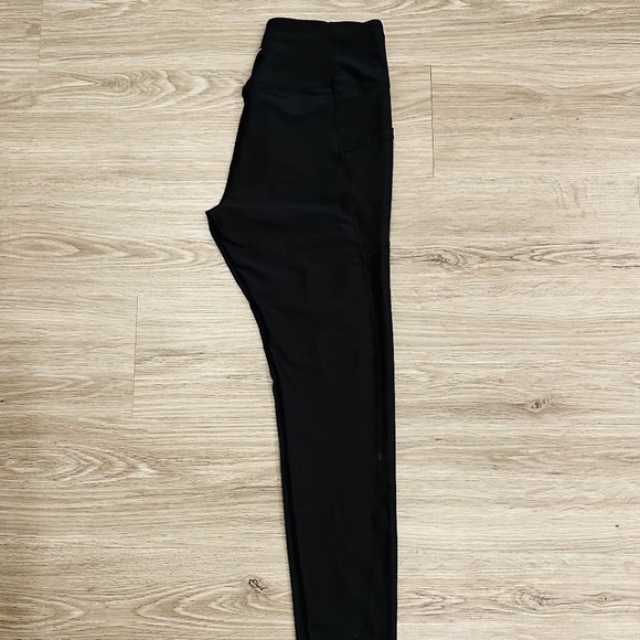 Old Navy Activewear High-Waisted PowerSoft Full Length Leggings Black w Pockets - Picture 1 of 8